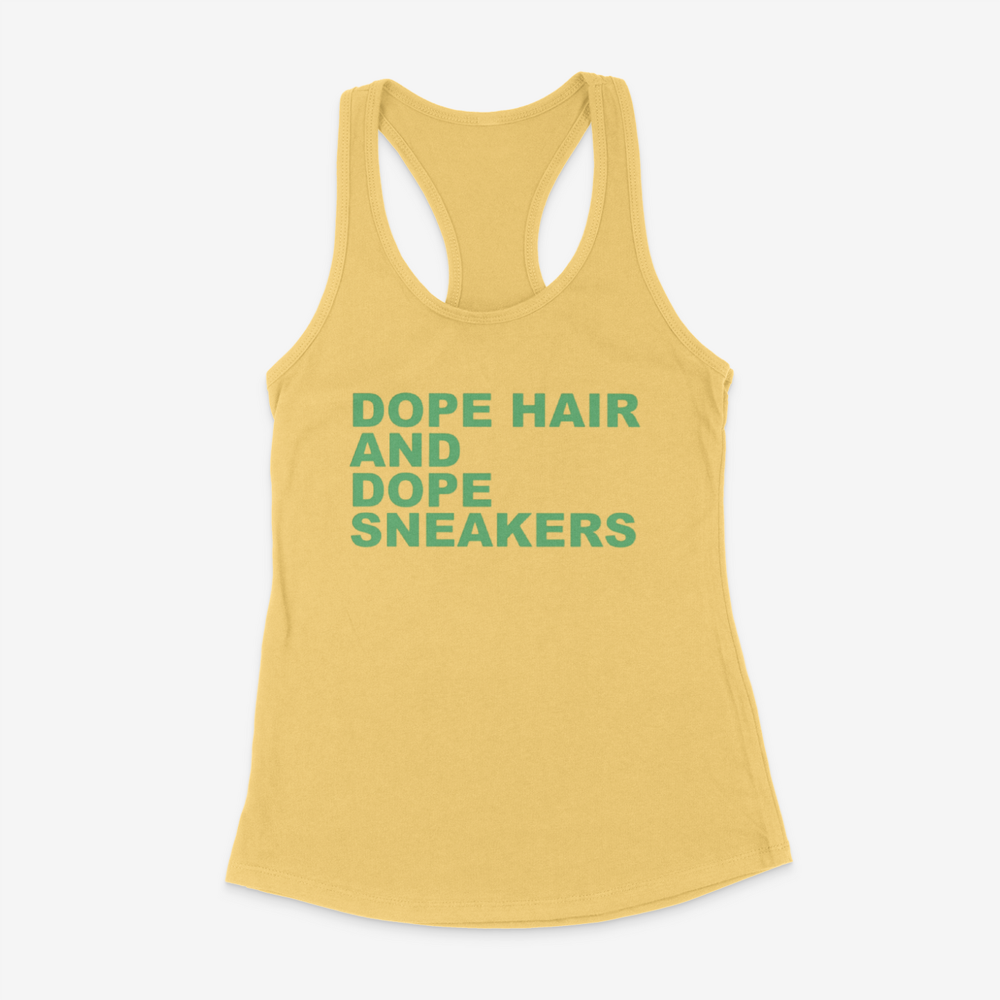 Dope Hair and Dope Sneakers Tank Top (Green)
