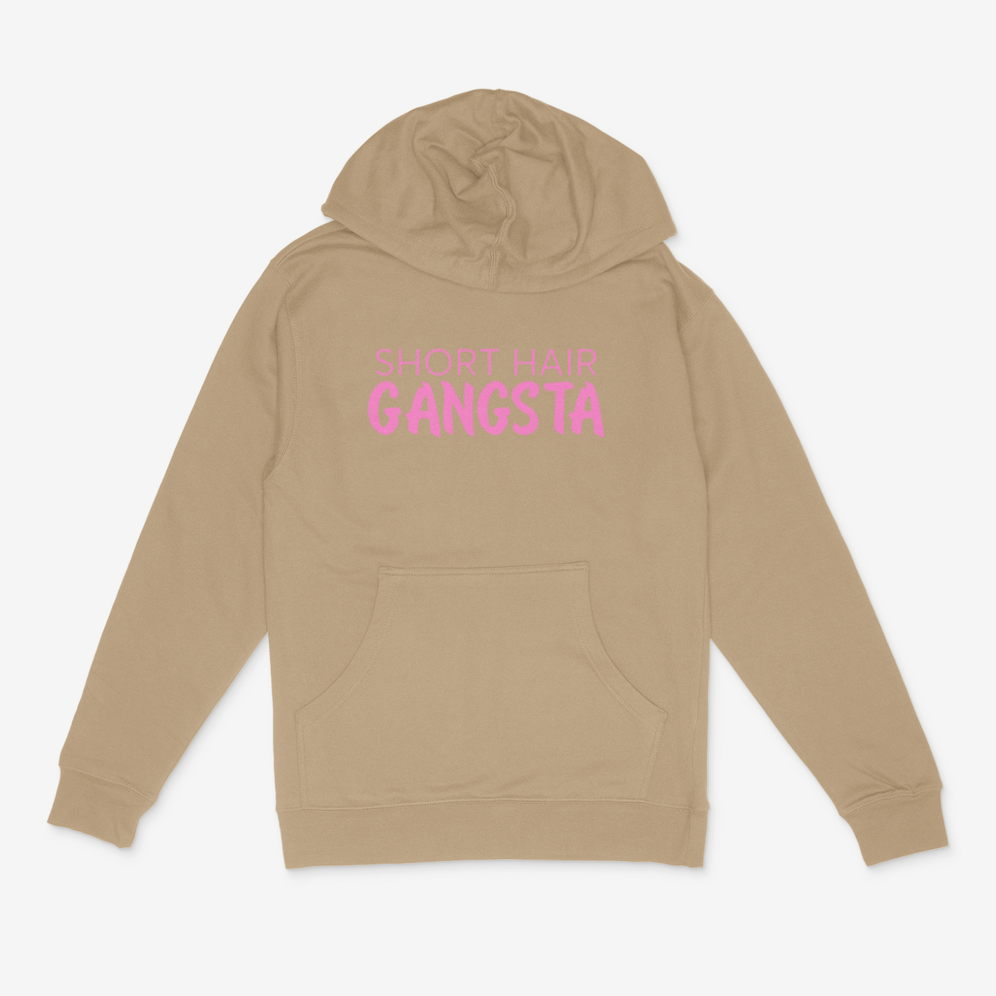 Short Hair Gangsta Hoodie (Pink)